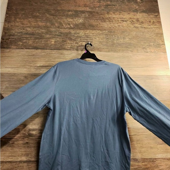 Croft & Barrow Men's Slate Blue Henley Long Sleeve Shirt - Picture 4 of 8